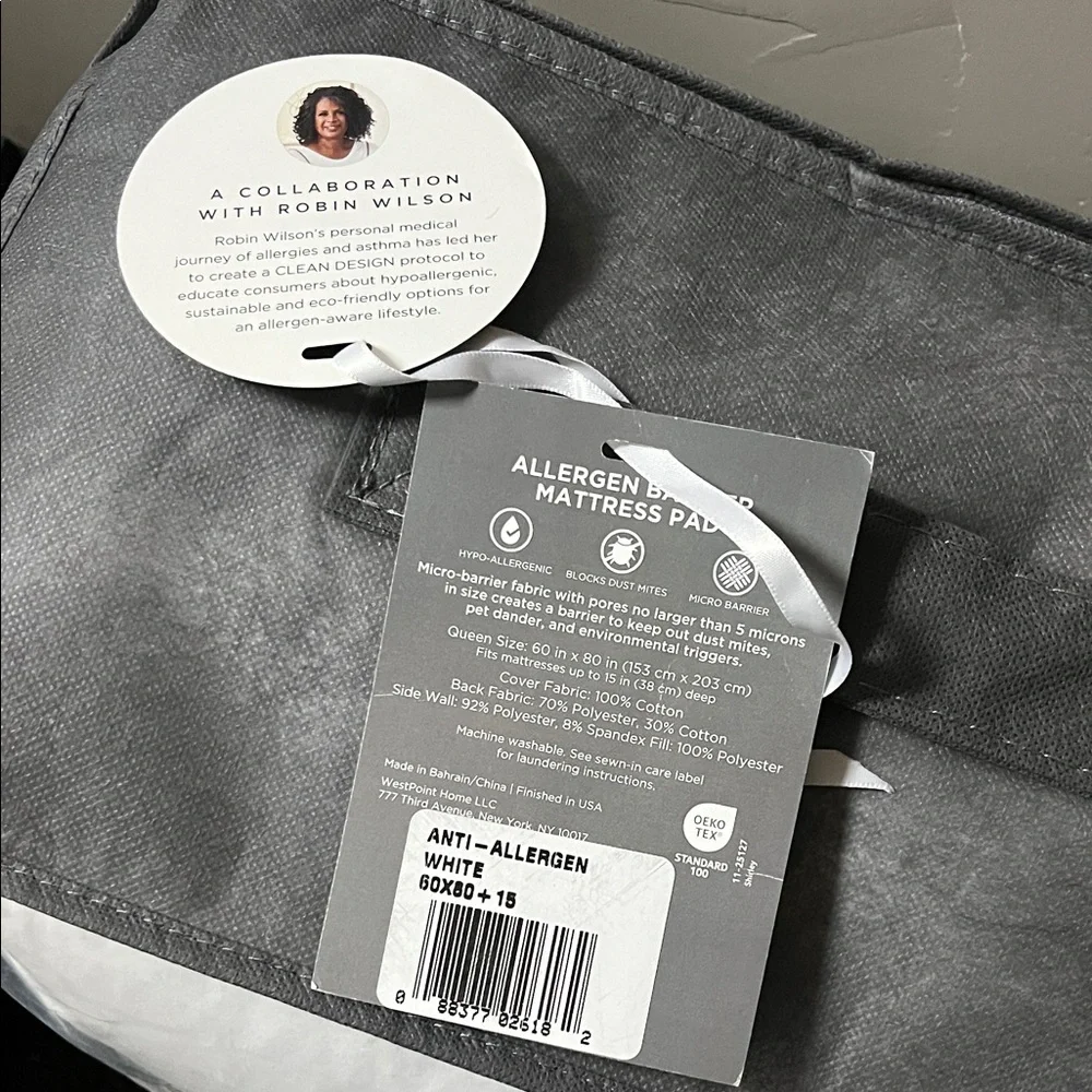Clean Design Home Allergen Barrier Mattress Pad - MARTEX